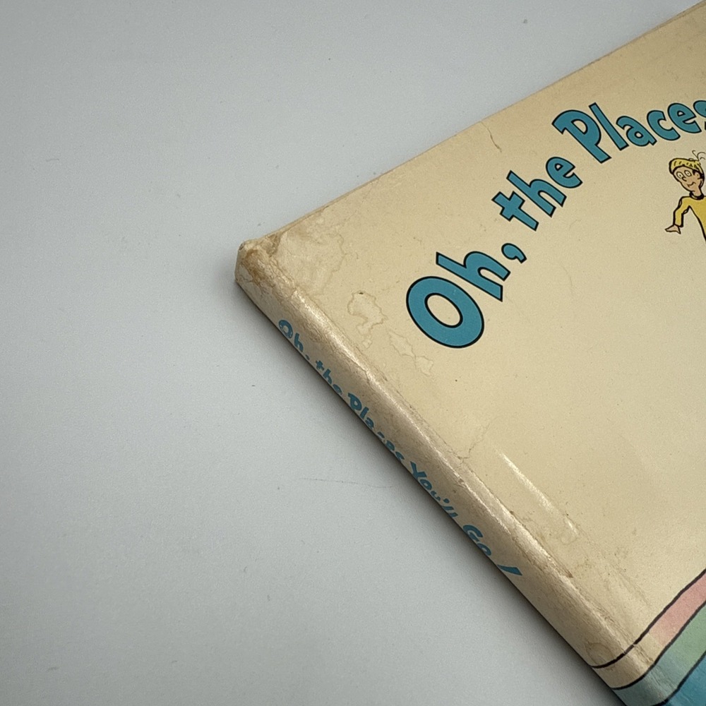Vintage 1990 "Oh, the Places You'll Go!" By Dr. Seuss 1st Ed. Hardcover Book EUC - Picture 2 of 9